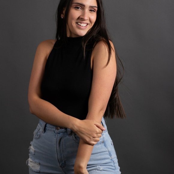 Black Mock Neck Bodysuit - Picture 3 of 10